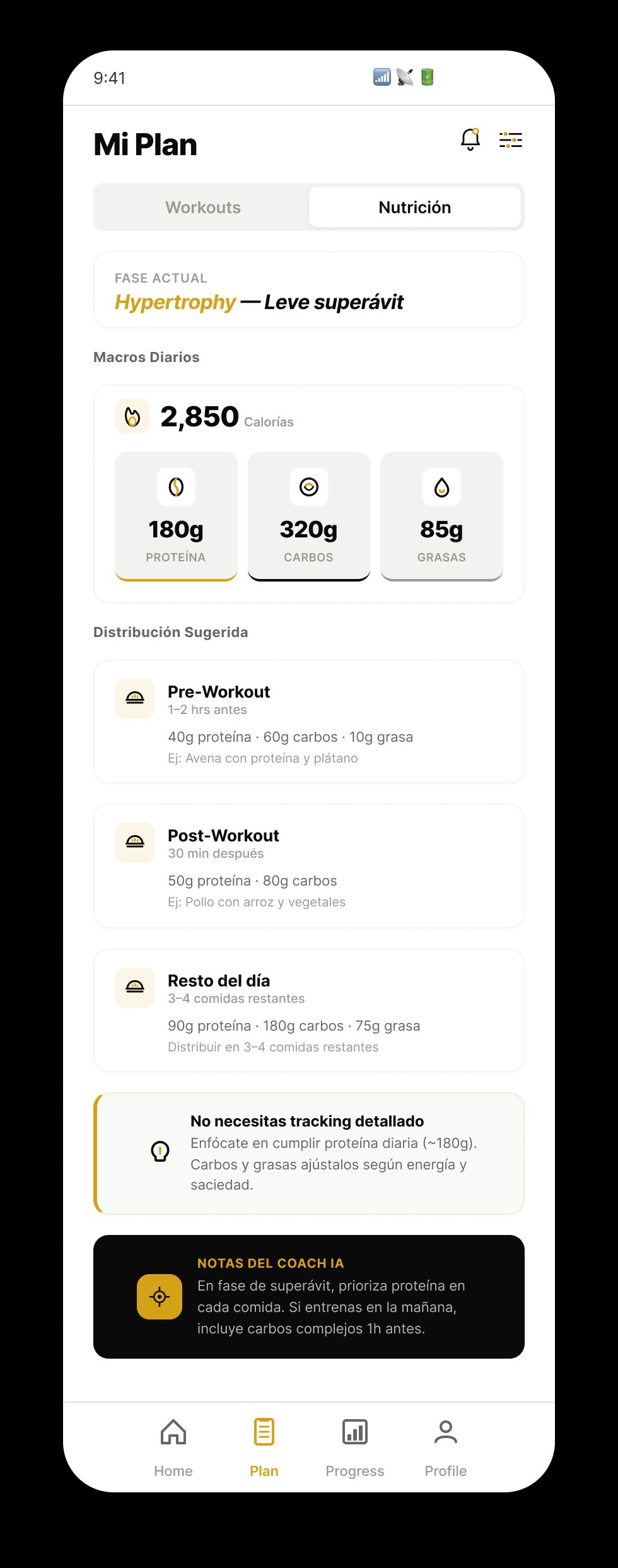 Nutrition plan