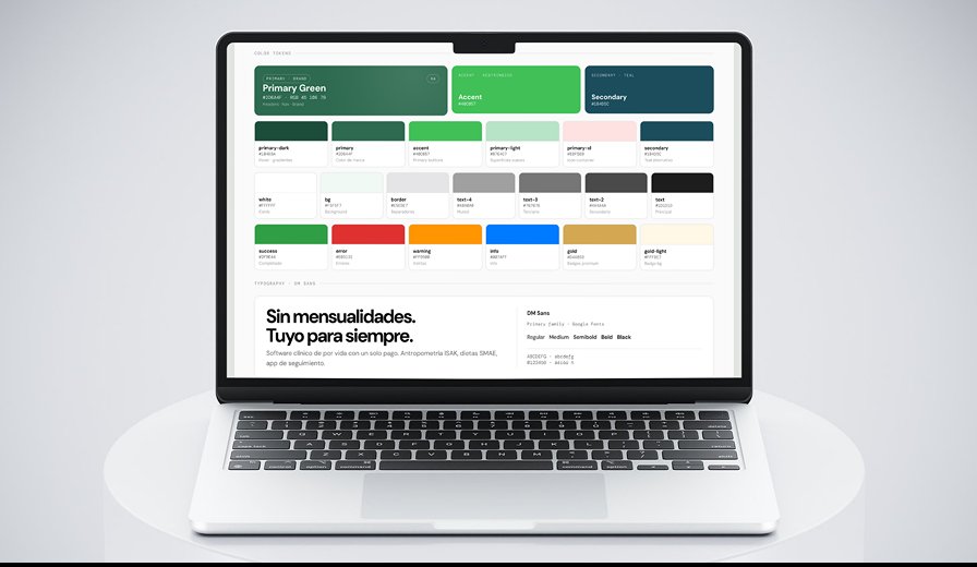 Color tokens + typography scale — DM Sans with full semantic palette
