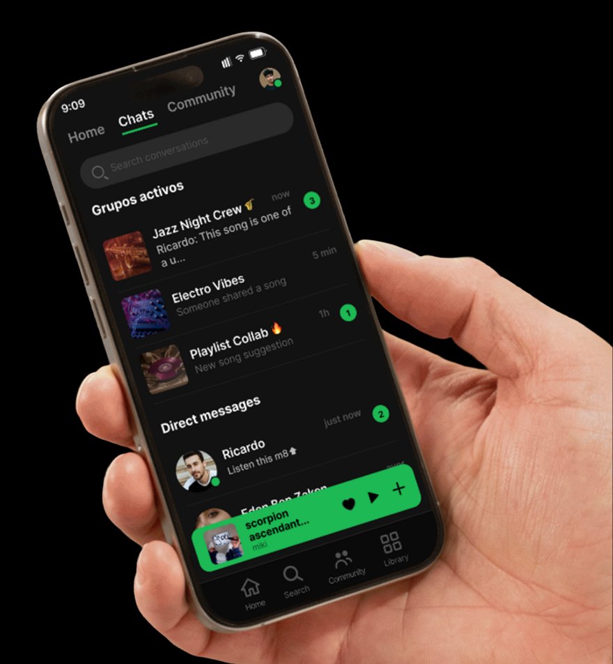 My proposal — Spotify Social Chats screen, delivered Aug 1 2025
